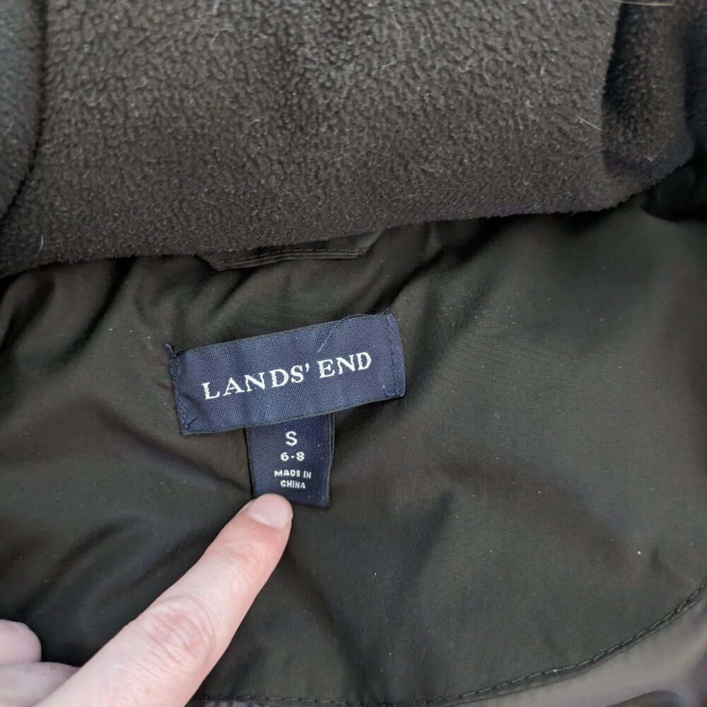 Lands End women's brown down coat - Picture 7 of 11